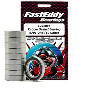 Team FastEddy 12x18x4mm Rubber Sealed Bearing (10) 6701-2RS