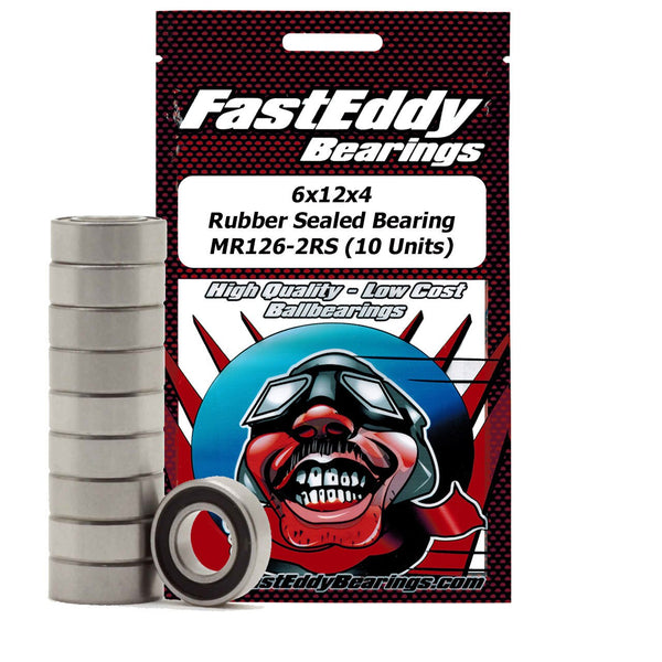 Team FastEddy 6x12x4mm Rubber Sealed Bearing (10) MR126-2RS