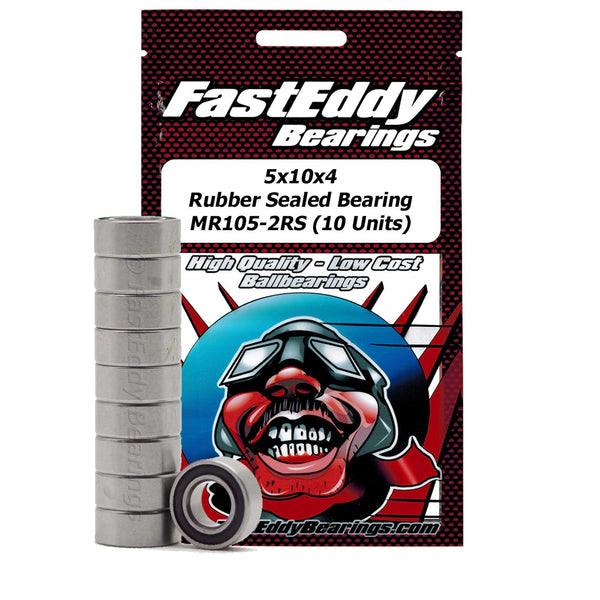 Team FastEddy 5x10x4mm Rubber Sealed Bearing (10) MR105-2RS