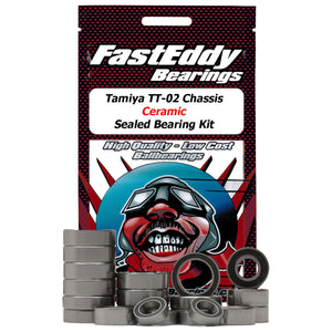 Team FastEddy Tamiya TT-02 Chassis Rubber Ceramic Sealed Bearing Kit