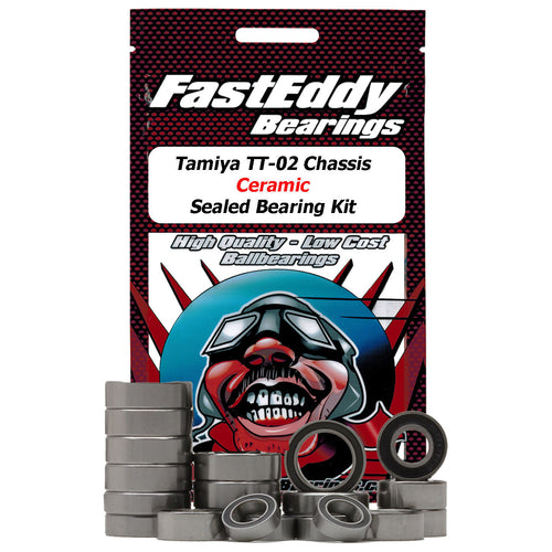 Team FastEddy Tamiya TT-02 Chassis Rubber Ceramic Sealed Bearing Kit