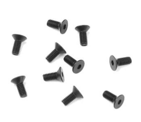 Tekno TKR1301 M2.5x6mm Flat Head Screws (Black 10pieces) EB410 EB48 ET410.2 ET48