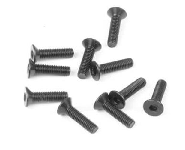 Tekno RC TKR1324 M3x12mm Flat Head Screws (Black 10pieces) EB48 ET48 NB48