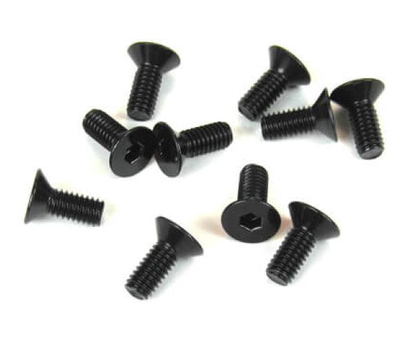 Tekno M4x10mm Flat Head Screws (Black) EB48 EB48SL ET48 MT410 NB48 NT48 SCT410
