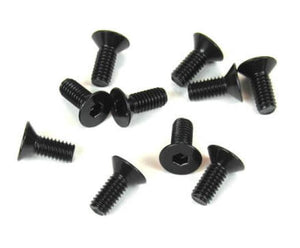Tekno M4x10mm Flat Head Screws (Black) EB48 EB48SL ET48 MT410 NB48 NT48 SCT410