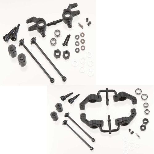 Tekno RC M6 Front & Rear Driveshafts & Steering Block Set Stampede/Slash 4x4