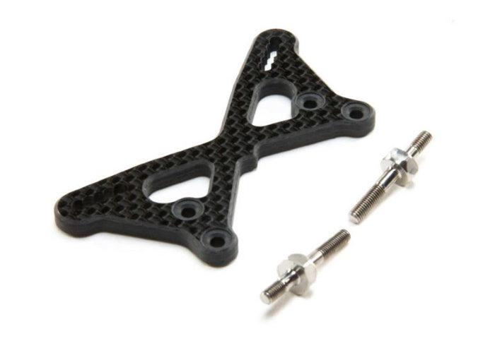 Losi Racing TLR334061 Carbon Front Tower +2mm with Titanium Standoffs 22 5.0
