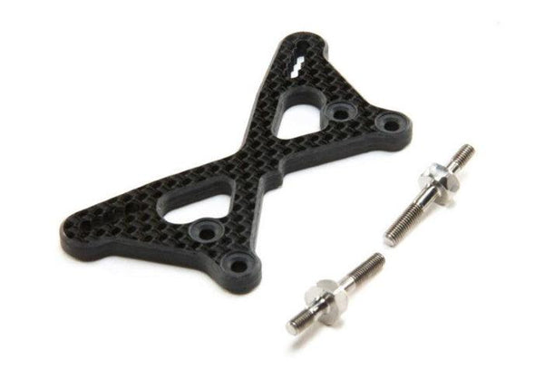 Losi Racing TLR334061 Carbon Front Tower +2mm with Titanium Standoffs 22 5.0