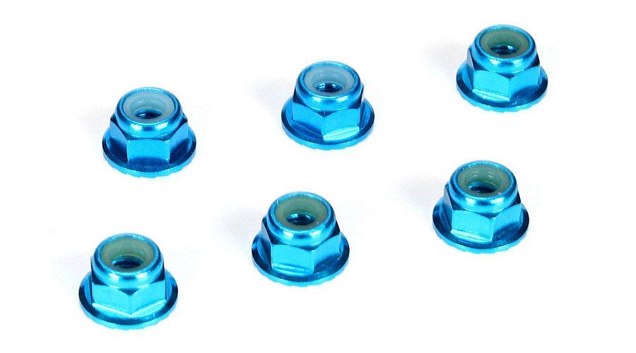 Losi TLR336001 4mm Aluminum Serrated Locknut Set (6) TLE 22/T-SCT-2.0