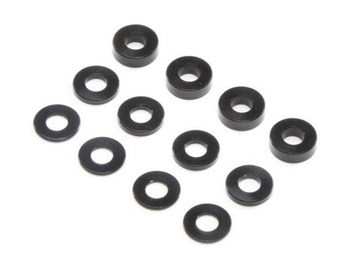 Losi M3 Caster Block Aluminum Washer Set Black 22 5.0 22X-4 8 XT / XTE