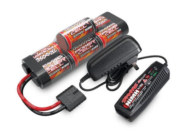 Traxxas 2984 NiMH 7-Cell 3000mAh Hump w/iD Connector w Charger COMBO