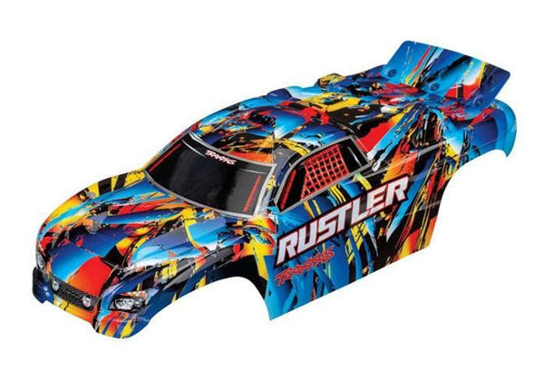 Traxxas 3748 Body Rustler Rock n' Roll (Painted Decals Applied) - Echo Six Hobbies