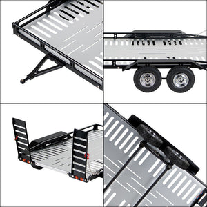 Powerhobby 1/10 CNC Machined Dual Axle Scale Truck Trailer Crawler Silver