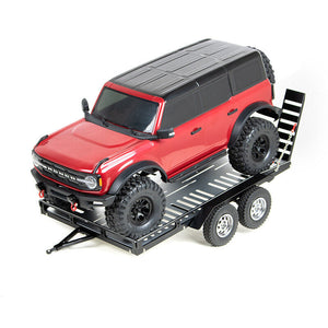 Powerhobby 1/10 CNC Machined Dual Axle Scale Truck Trailer Crawler Silver