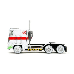 ToyShnip Transformers G1 Optimus Prime Big Rig with Ghostbusters Ecto-1 Graphics 1:24 Scale Die-Cast Metal Vehicle — Action