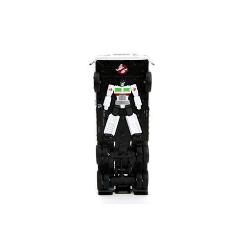 ToyShnip Transformers G1 Optimus Prime Big Rig with Ghostbusters Ecto-1 Graphics 1:24 Scale Die-Cast Metal Vehicle — Action