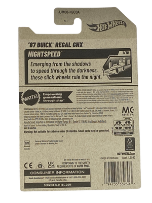 Hot Wheels '87 Buick Regal GNX (Treasure Hunt) | Nightspeed Series 1/10