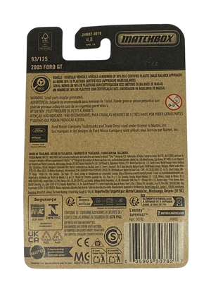 Matchbox 2005 Ford GT | Matchbox Series 93/125
