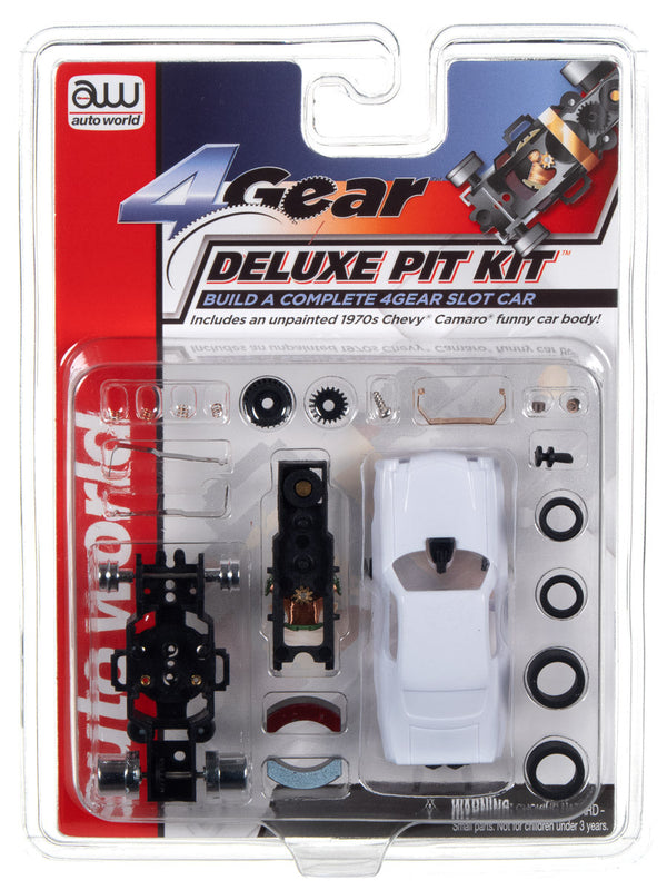Auto World 4Gear Deluxe Pit Kit Chevy Camaro Funny Car for AFX HO Slot TRX109