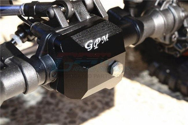 GPM ALUMINUM FRONT/REAR GEARBOX COVER TRAXXAS TRX-4 TRAIL DEFENDER CRAWLER BLUE
