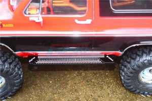 GPM ALUMINUM SIDE STEPS PATTERN B TRAXXAS TRX-4 TRAIL DEFENDER / BLAZER BLACK