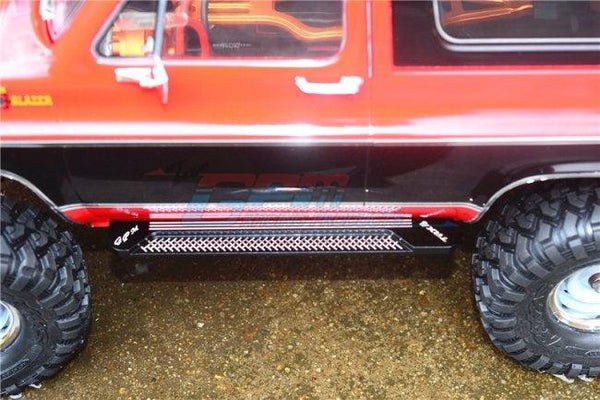 GPM ALUMINUM SIDE STEPS PATTERN B TRAXXAS TRX-4 TRAIL DEFENDER / BLAZER BLACK