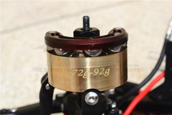 GPM BRASS PENDULUM KNUCKLE WITH ALLOY LID 9MM HEX ADAPTER TRAXXAS TRX-4 BLACK