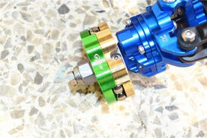 GPM BRASS PENDULUM KNUCKLE WITH ALLOY LID 23MM HEX ADAPTER TRAXXAS TRX-4 BLUE