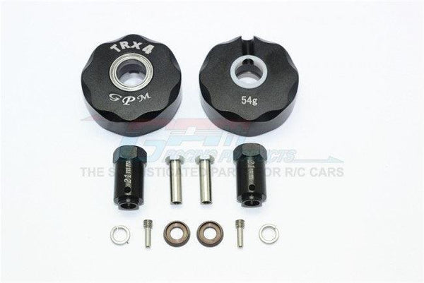GPM BRASS PENDULUM WHEEL KNUCKLE AXLE 23MM HEX ADAPTER TRAXXAS TRX-4 BLACK
