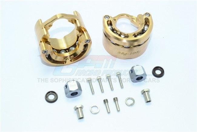 GPM BRASS PENDULUM WHEEL KNUCKLE AXLE WEIGHT + 9MM HEX ADAPTER TRAXXAS TRX-4