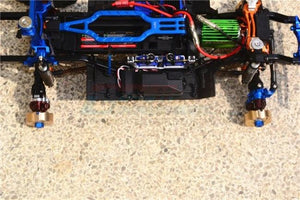 GPM BRASS PENDULUM WHEEL KNUCKLE AXLE WEIGHT + 23MM HEX ADAPTER TRAXXAS TRX-4