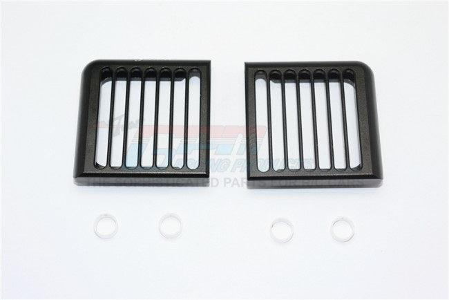 GPM HEADLIGHT ASSEMBLY VERTICAL BRUSH GUARD ALUMINUM TRAXXAS TRX-4 BLACK