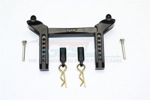 GPM ALUMINUM FRONT BODY MOUNT & POST Traxxas TRX-4 Black