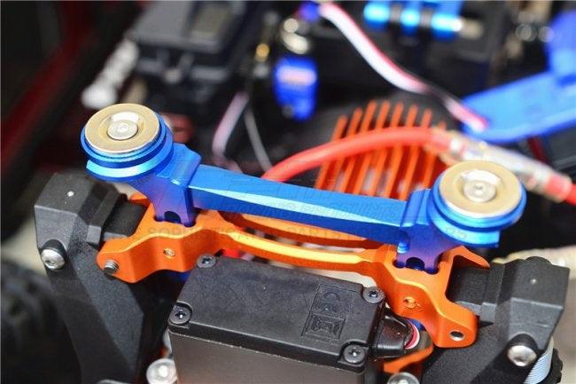 GPM ALUMINUM FRONT / REAR MAGNETIC BODY MOUNT TRAXXAS TRAX-4 BLUE