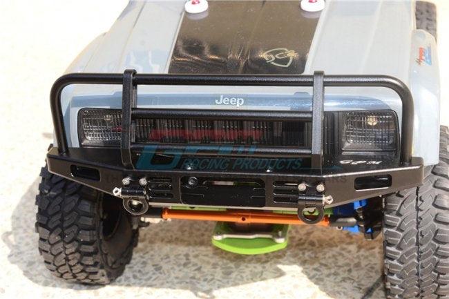 GPM ALUMINUM ADJUSTABLE FRONT BRUSHGUARD BUMPER TRAXXAS TRX-4 BLACK SILVER
