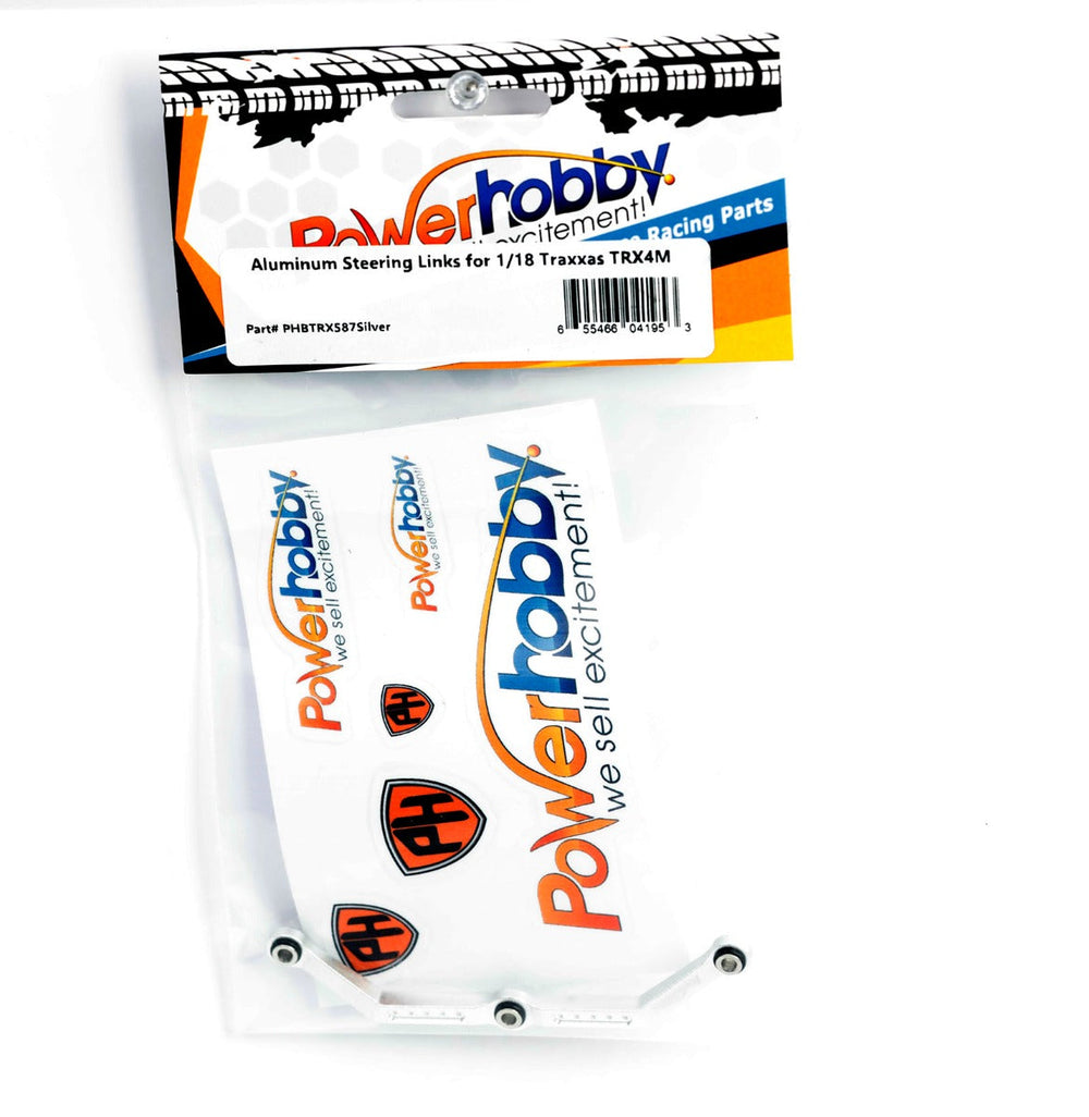 Powerhobby Aluminum Steering Link FOR Traxxas TRX-4M Silver TRX4m