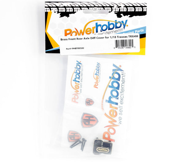 Powerhobby Brass Front / Rear Axle Diff Cover FOR 1/18 Traxxas TRX-4M TRX4M