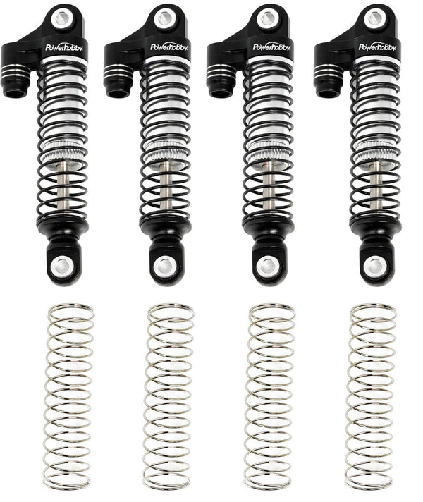 Powerhobby Aluminum 51mm Long Travel Shocks Black FOR Traxxas TRX-4M