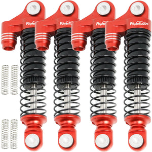 Powerhobby Aluminum 51mm Long Travel Shocks Red FOR Traxxas TRX-4M