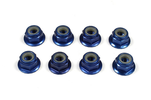 Tuning Haus 4mm Aluminum Locknut-Flanged Knurled (8) Dark Blue