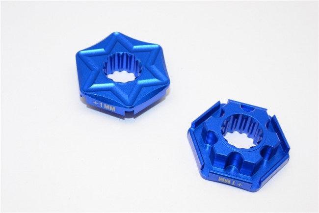 GPM TXM006/+1-BLUE ALUMINUM WHEEL HEX CLAW (+1MM) TRAXXAS X-MAXX 4X4