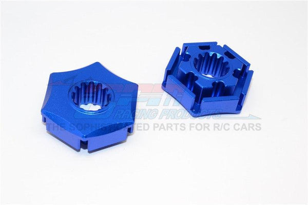 GPM TXM006/+3-BLUE ALUMINUM WHEEL HEX CLAW (+3MM) TRAXXAS X-MAXX 4X4