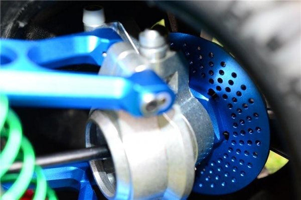 GPM ALUMINUM FRONT WHEEL HEX CLAW +3MM WITH BRAKE DISK TRAXXAS X-MAXX 4X4 BLUE