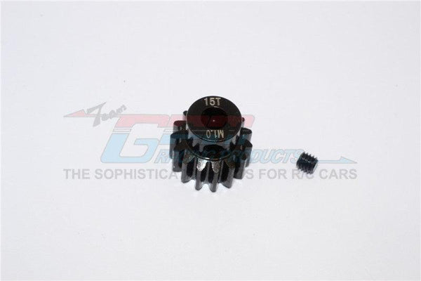 GPM TXM015TS-BLACK STEEL MOTOR GEAR 15T TRAXXAS X-MAXX 4X4