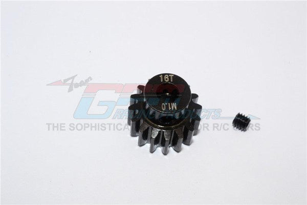 GPM TXM016TS-BLACK STEEL MOTOR GEAR 16T TRAXXAS X-MAXX 4X4