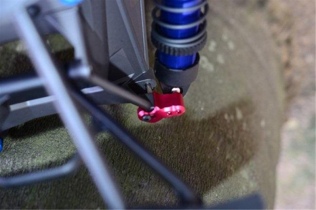 GPM TXM028-RED ALUMINUM FRONT ADJUSTABLE SHOCK MOUNT TRAXXAS X-MAXX 4X4