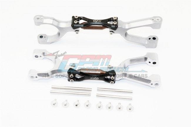 GPM SPRING STEEL SUPPORTING MOUNT F/R UPPER ARMS TRAXXAS X-MAXX 4X4 SILVER BLACK