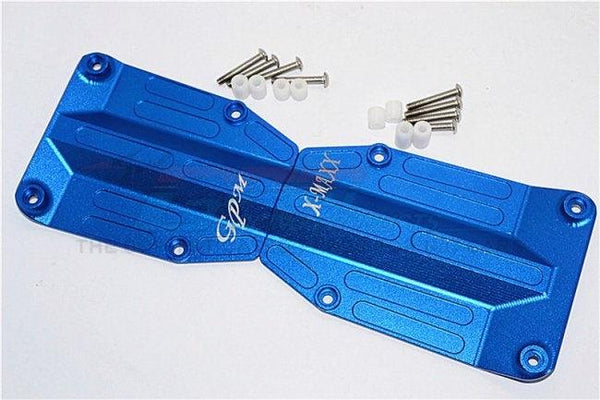 GPM TXM332-BLUE ALUMINUM CENTRE SKID PLATE TRAXXAS X-MAXX 4X4