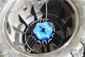 Gpm TXMS010+2M/2-B Aluminum Wheel Hub Hex (+2mm) (8Pieces) Blue Traxxas Maxx