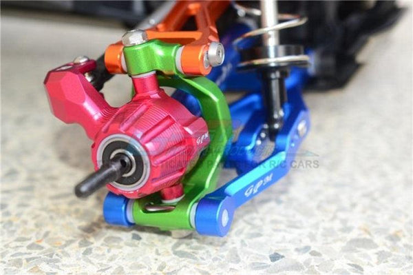 Gpm TXMS019-B Aluminum Front C-Hubs Blue (6 Pieces Set)